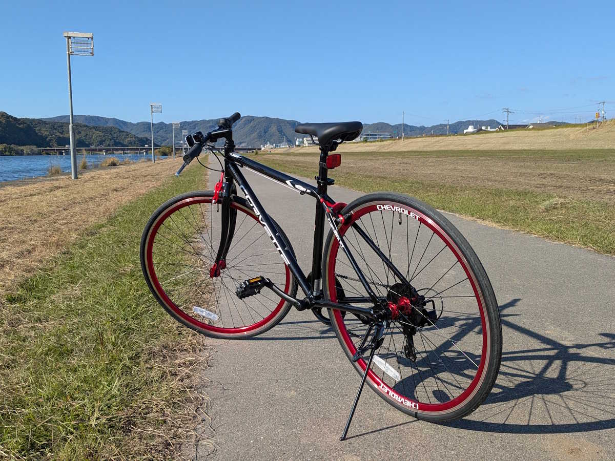 受付終了 自転車 クロスバイク シボレー コルベット 中古 700c AL-CRB7006 黒 シマノ シボレーのコルベット（AL-CRB7006）は日常使いで活躍するクロスバイク